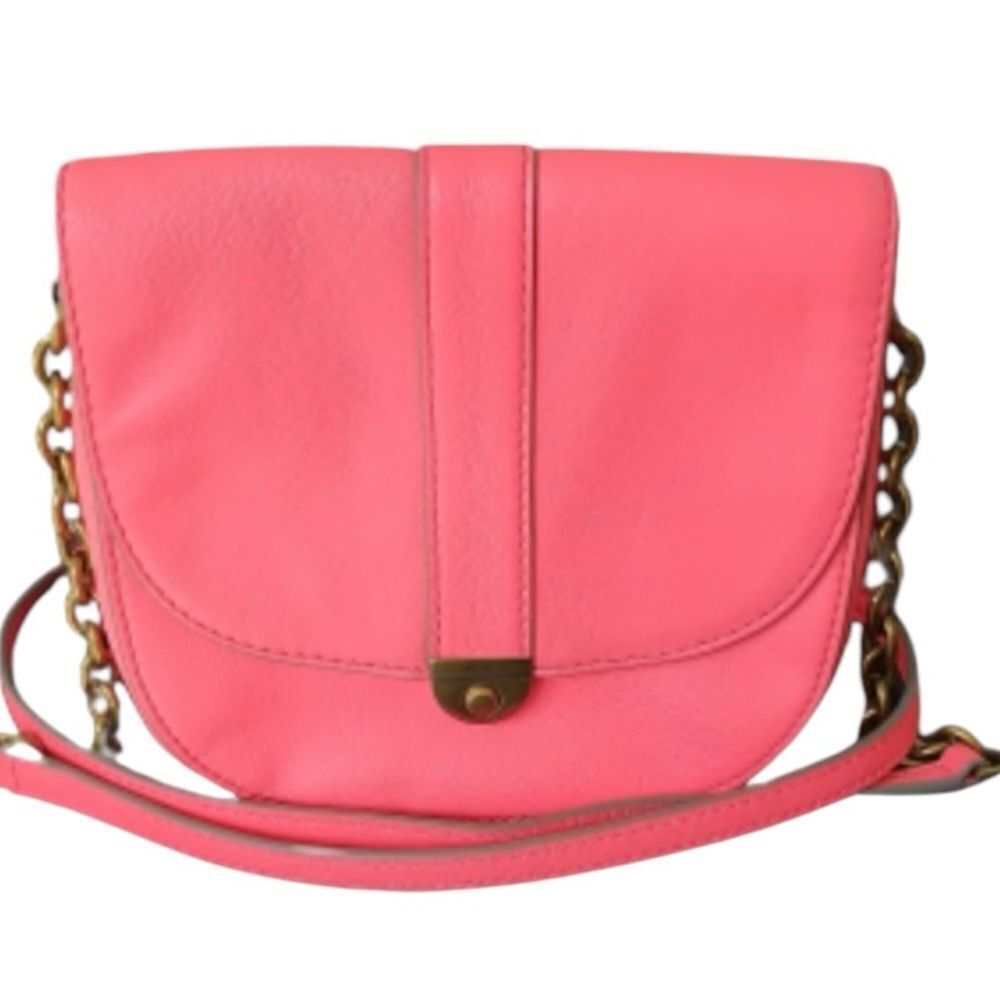 Fossil Pink Leather Crossbody Bag